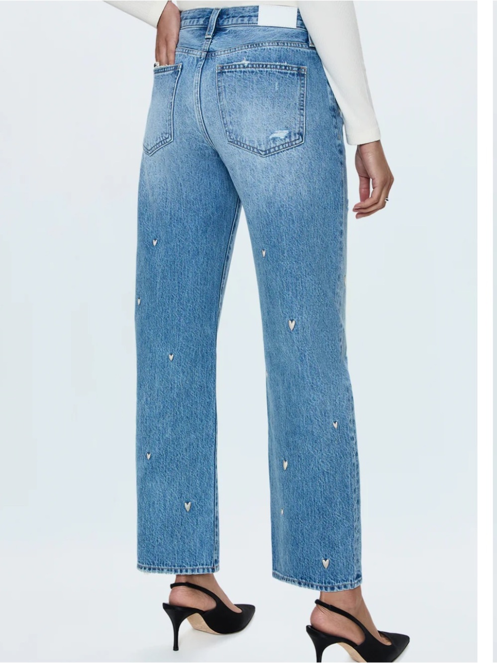 PISTOLA Lexi Bowed Straight Jean in Vintage Confetti | Size 29 - Picture 3 of 16